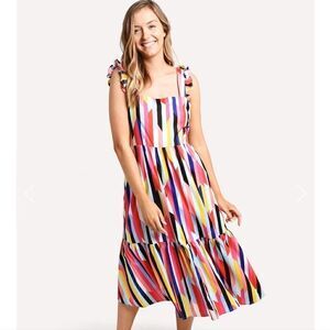 Crosby Becca by Mollie Burch Tortola Multicolor Midi Dress,